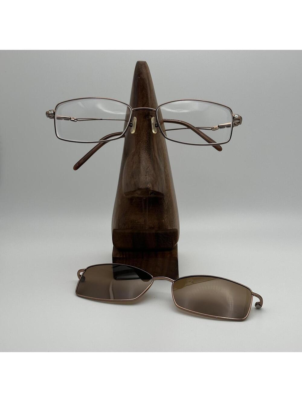 Takumi Rectangular Metal Prescription Glasses Frame with Clip-On Sunglasses
